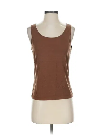 Pre-owned Rafaella Sleeveless T-shirt In Brown