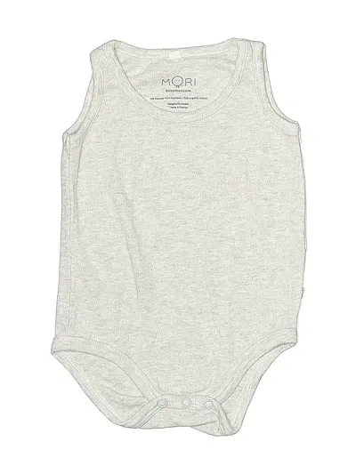 Pre-owned Mori Babies' Short Sleeve Onesie In Gray