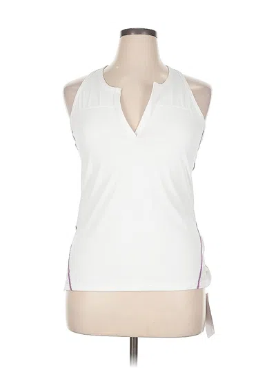 Pre-owned Fabletics Sleeveless T-shirt In White