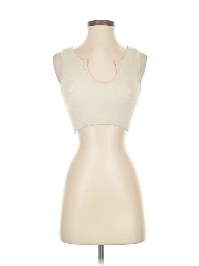 Pre-owned Oqq Tank Top Ivory Strapless Neckline Tops In White