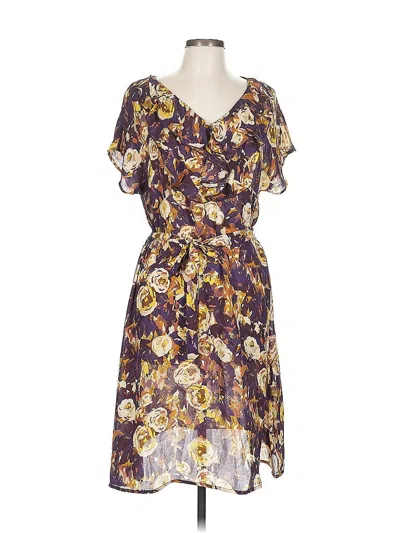 Pre-owned Lands' End Cocktail Dress In Purple