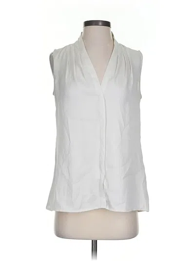 Pre-owned Banana Republic Factory Store Sleeveless Blouse In White
