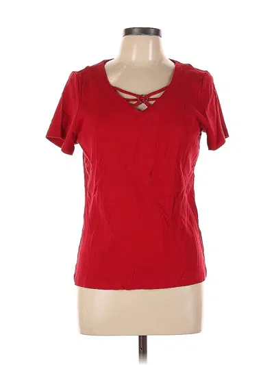 Pre-owned Karen Scott Active T-shirt In Red