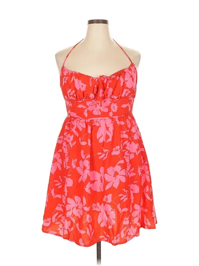 Pre-owned Unbranded Cocktail Dress In Orange
