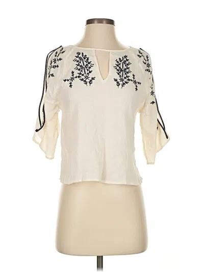 Pre-owned Hollister 3/4 Sleeve Blouse In White
