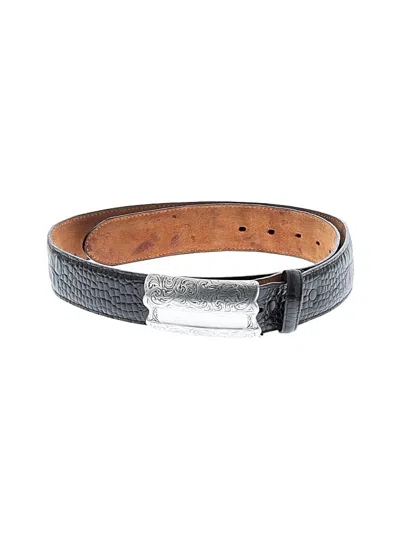 Pre-owned Justin Leather Belt In Black