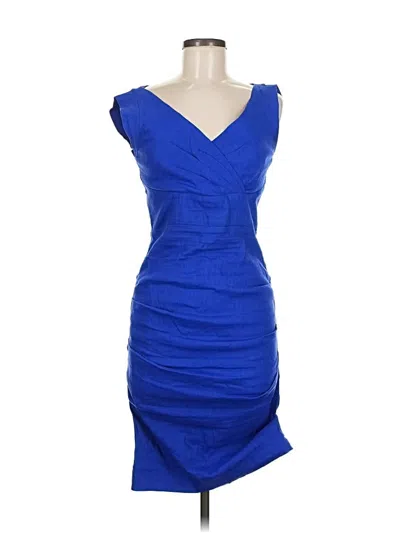 Pre-owned Nicole Miller Cocktail Dress In Blue