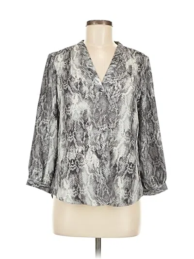 Pre-owned Vince Camuto 3/4 Sleeve Blouse In Silver