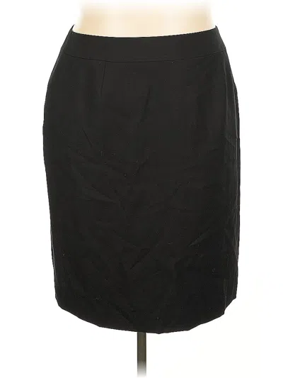 Pre-owned Talbots Wool Skirt In Black