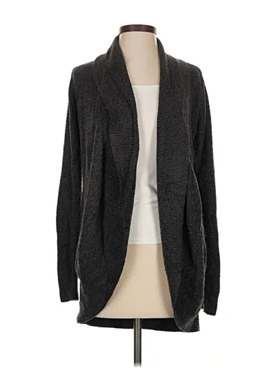 Pre-owned Barefoot Dreams Cozychic Lite Cardigan Sweater In Gray