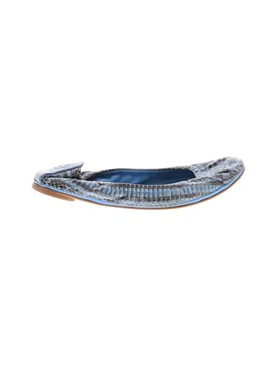 Pre-owned Tory Burch Flats In Blue