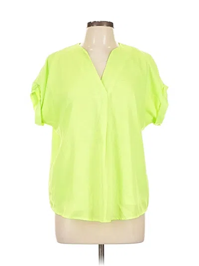 Pre-owned Jess Lea Short Sleeve Blouse In Green