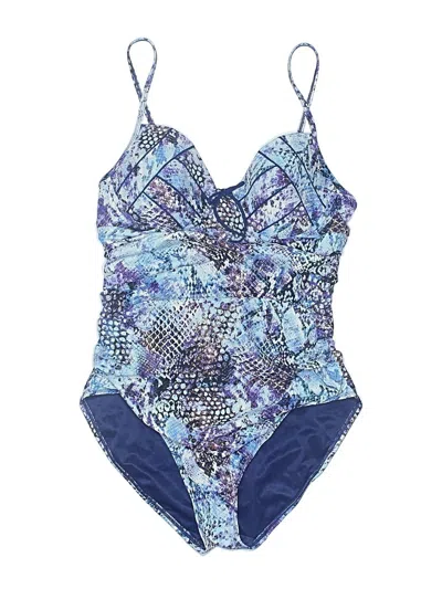 Pre-owned Spanx One Piece Swimsuit In Blue