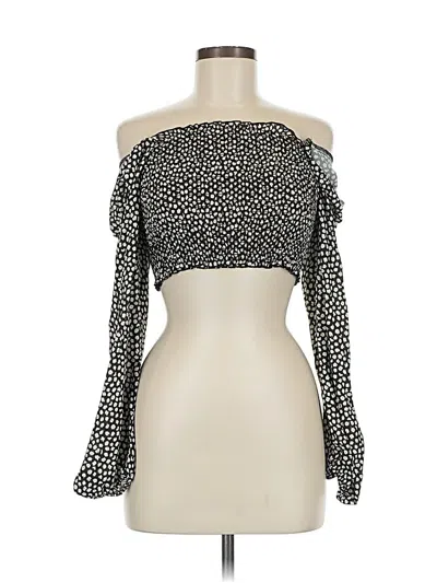 Pre-owned Resa 3/4 Sleeve Blouse In Black