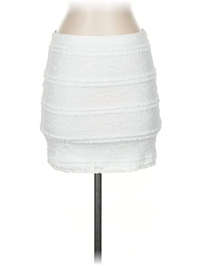 Pre-owned Forever 21 Formal Skirt In White