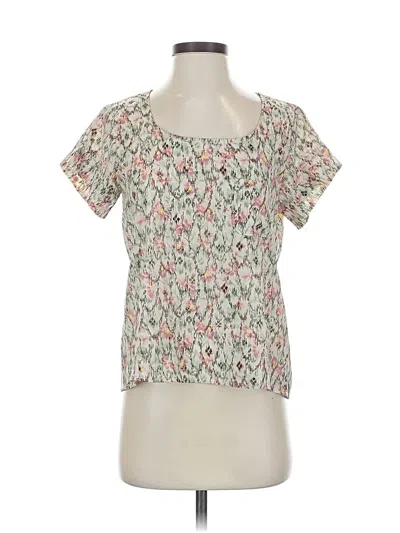 Pre-owned H.i.p. Happening In The Present Short Sleeve Top Green Square Neckline Tops