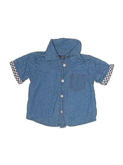 Pre-owned Ben Sherman Babies' Short Sleeve Button Down Shirt In Blue
