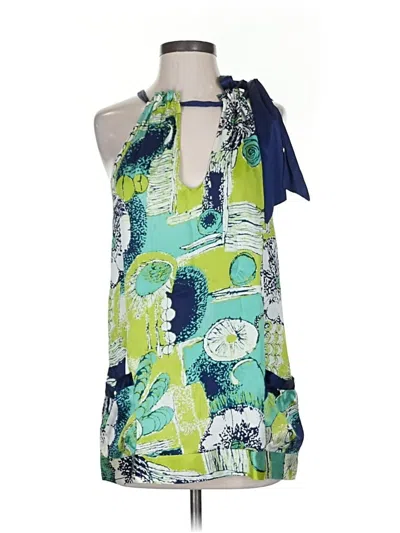 Pre-owned Hale Bob Sleeveless Blouse In Green