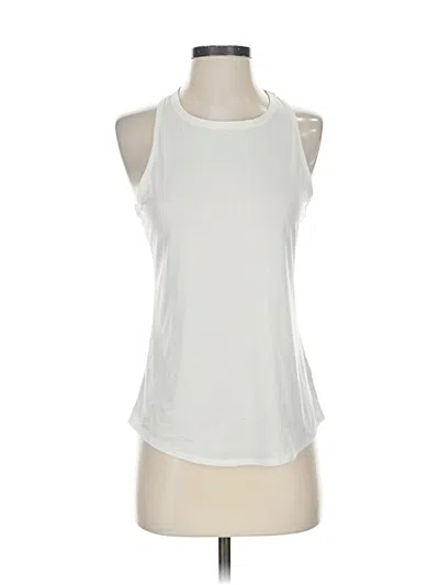 Pre-owned Athleta Sleeveless T-shirt In White