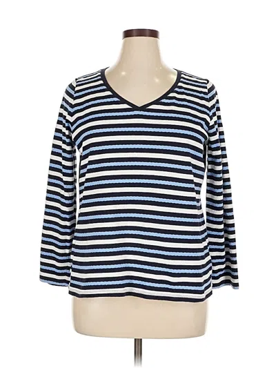 Pre-owned Talbots 3/4 Sleeve T-shirt In Blue