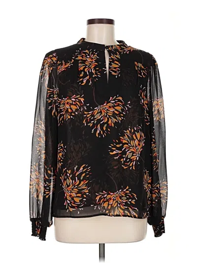 Pre-owned Cabi Long Sleeve Blouse In Black