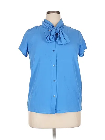 Pre-owned Emporio Armani Short Sleeve Blouse In Blue