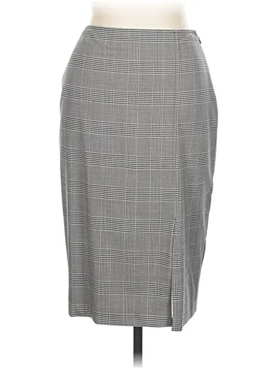Pre-owned St John Wool Skirt In Gray