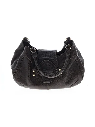 Pre-owned Tod's Leather Shoulder Bag In Burgundy