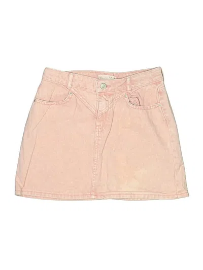 Pre-owned Zara Kids' Denim Skirt In Pink