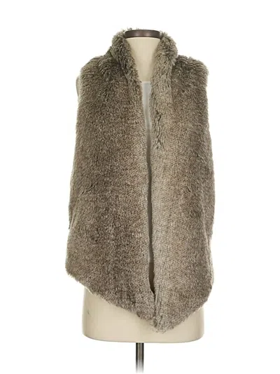 Pre-owned Tart Collections Faux Fur Vest In Gray