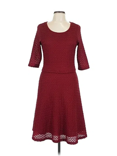 Pre-owned Max Studio Casual Dress In Burgundy