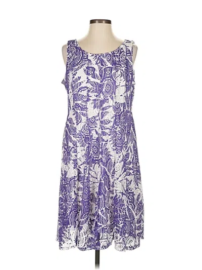 Pre-owned Perceptions Casual Dress In Purple