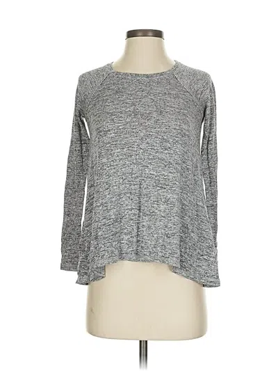 Pre-owned Hollister Long Sleeve Top Gray Crew Neck Tops