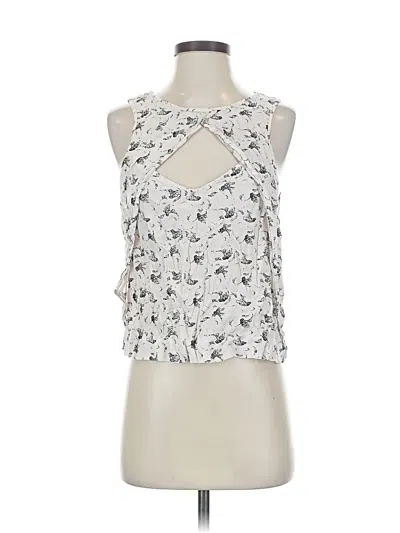 Pre-owned Free People Sleeveless Blouse In White