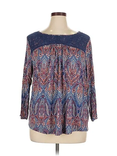 Pre-owned Db Established 1962 3/4 Sleeve Blouse In Blue