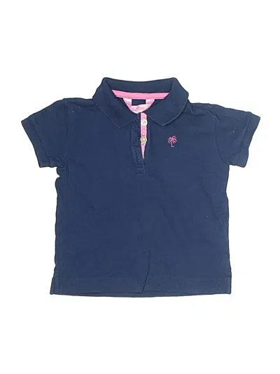 Pre-owned Lilly Pulitzer Kids' Short Sleeve Polo Shirt In Blue