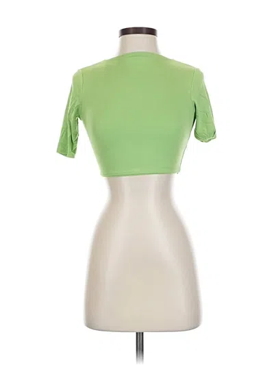 Pre-owned Naked Wardrobe Short Sleeve Top Green Sweetheart Neckline Tops