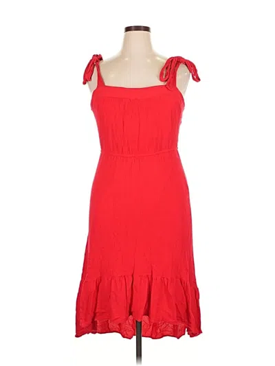 Pre-owned Nina Leonard Cocktail Dress In Red