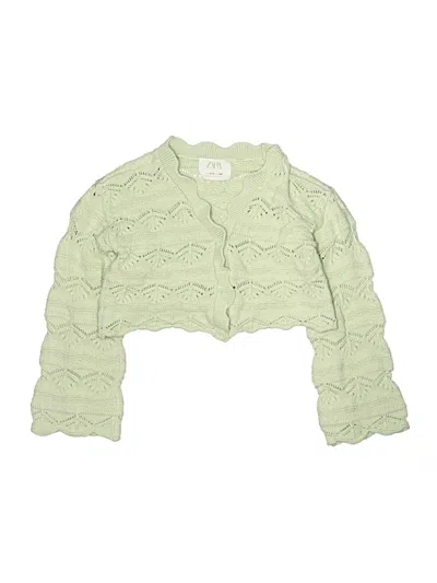 Pre-owned Zara Kids' Cardigan Sweater In Green