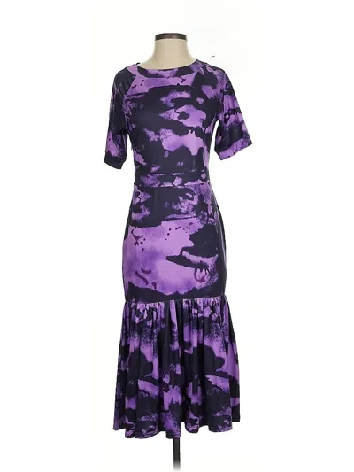 Pre-owned Unbranded Cocktail Dress In Purple