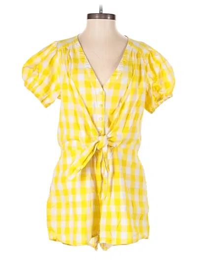 Pre-owned Color Me Courtney Romper In Yellow