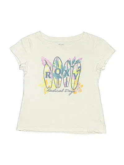 Pre-owned Roxy Kids' Short Sleeve T-shirt In White
