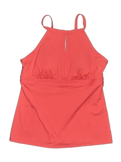 Pre-owned Lands' End Swimsuit Top Red Swimwear