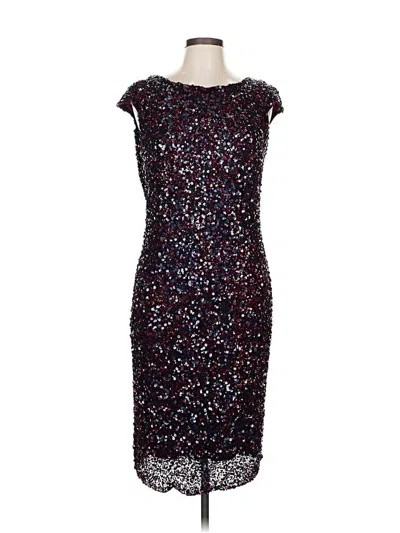 Pre-owned Theia Cocktail Dress In Burgundy