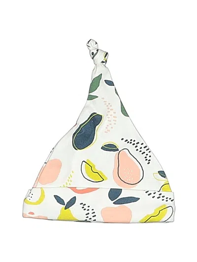 Pre-owned Oliver & Rain Babies' Beanie Hat In White