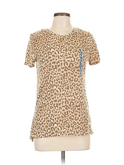Pre-owned Zoe+liv Short Sleeve T-shirt In Brown