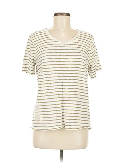 Pre-owned Chico's Short Sleeve T-shirt In White