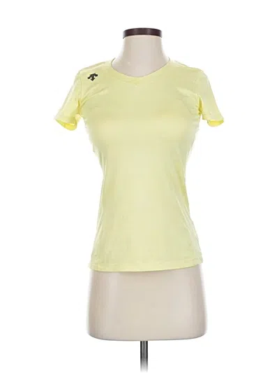 Pre-owned Descente Active T-shirt In Yellow