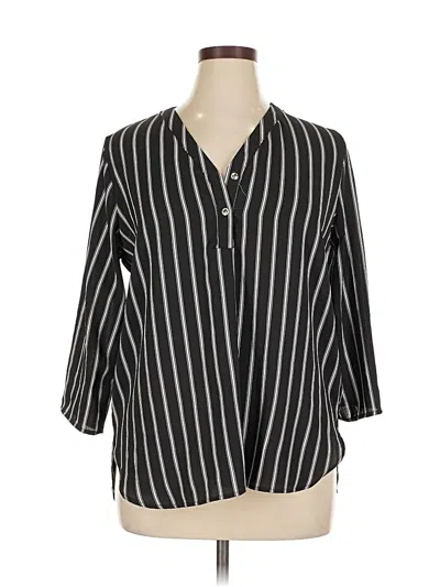 Pre-owned Rue21 3/4 Sleeve Blouse In Black