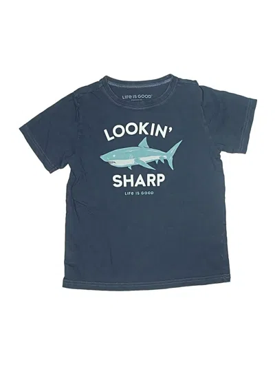 Pre-owned Life Is Good Kids' Short Sleeve T-shirt In Blue